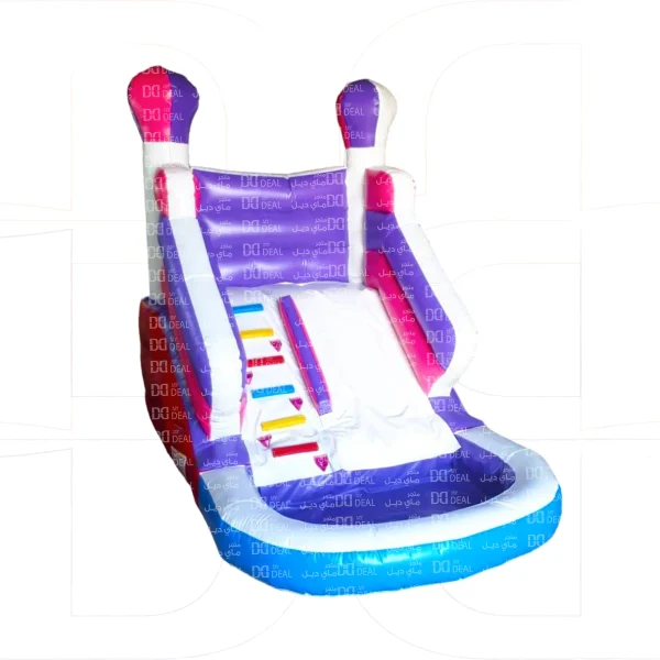 ⁦زحليقة مع حوض مسبح مائي وسلم ومساكات يد طول ٤ متر عرض ٣.٥٠ متر ارتفاع ٣.٥٠ متر⁩ - الصورة ⁦4⁩