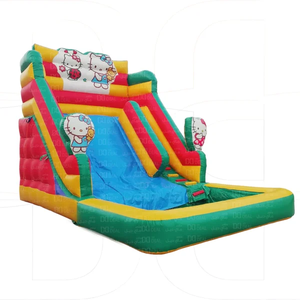 ⁦زحليقه كيتي مع مسبح مائي وسلم طول 6.50 متر عرض 4.50 متر ارتفاع 5 متر⁩ - الصورة ⁦3⁩