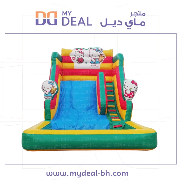 إيجار زحليقة كيتي مع مسبح وسلم طول 6.50 متر عرض 4.50 متر ارتفاع 5 متر