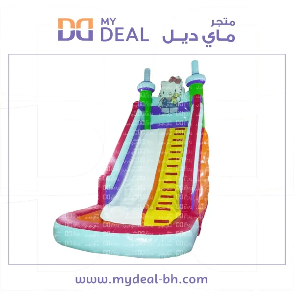 ⁦زحليقة كيتي، زحليقات هوائيه مائية مع سلم وحوض طول ٧ متر عرض ٣.٣٠ متر ارتفاع ٧ متر⁩ - الصورة ⁦3⁩