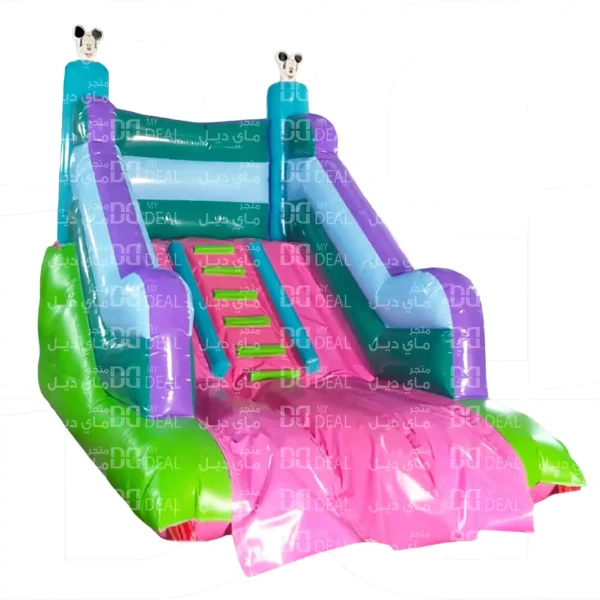 زحليقة هوائية ميكي ماوس مسارين وسلم وسط 4.50*3*3.50 متر - Image 3