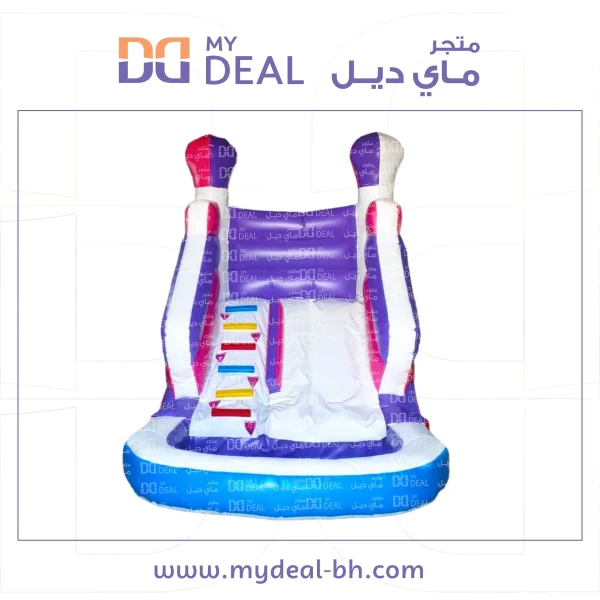 زحليقة مع حوض مسبح مائي وسلم ومساكات يد طول ٤ متر عرض ٣.٥٠ متر ارتفاع ٣.٥٠ متر
