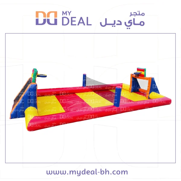 ⁦إيجار ملعب صابوني مع كرة سلة وطائرة وملعب كرة قدم الطول 12 متر العرض 6 متر متعدد الاستخدام⁩ - الصورة ⁦2⁩