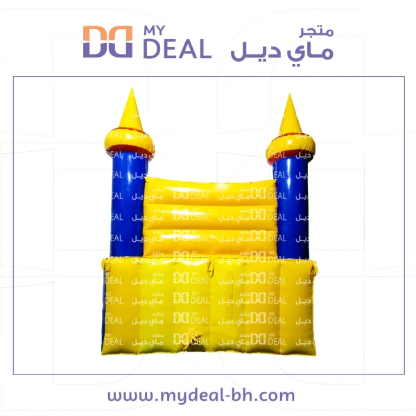 ⁦زحليقة مسبح مائية مع سلم أصفر وردي طول 4.50 متر في 3.60 متر في 3.50 متر⁩ - الصورة ⁦7⁩