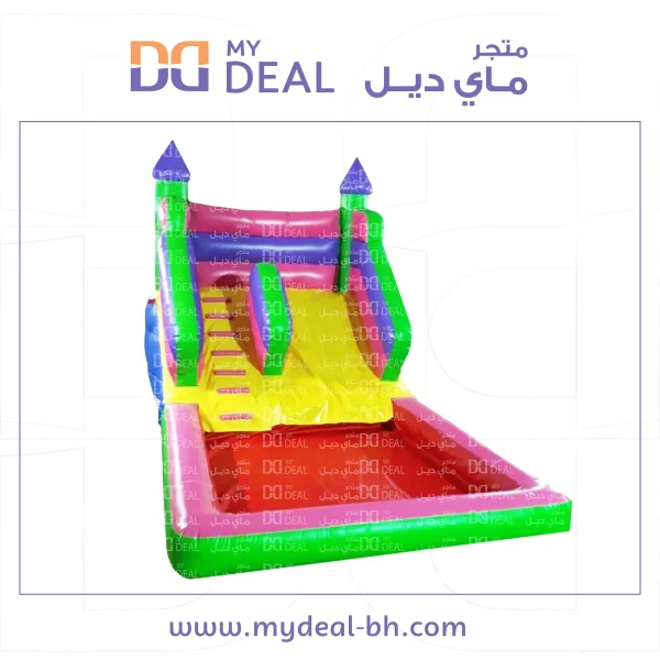 زحليقة مع سلم وحوض مسبح كبير طول 6 متر عرض 3.60 متر ارتفاع 3.50 متر