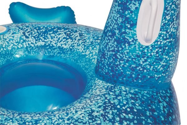 ⁦قارب سباحة نفخ ركوب طاووس مع مسكات يد وحامل اكواب 1.98×1.64متر⁩ - الصورة ⁦6⁩