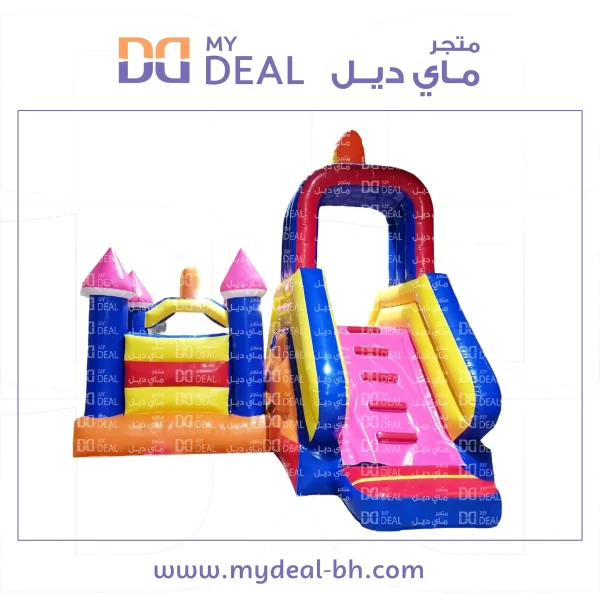 ⁦نطيطة هوائية مع زحليقة شخصية باتمان بدرج 4.70* 4.50 متر⁩ - الصورة ⁦5⁩