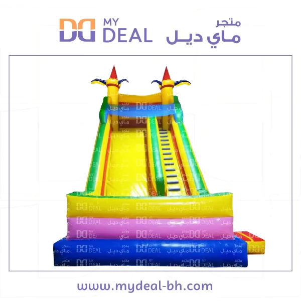 زحليقة مع سلم وأعمدة مشجرة ونطيطة وجدار وبوابة جانبية طول 8 متر العرض 4.5 متر ارتفاع 8 متر