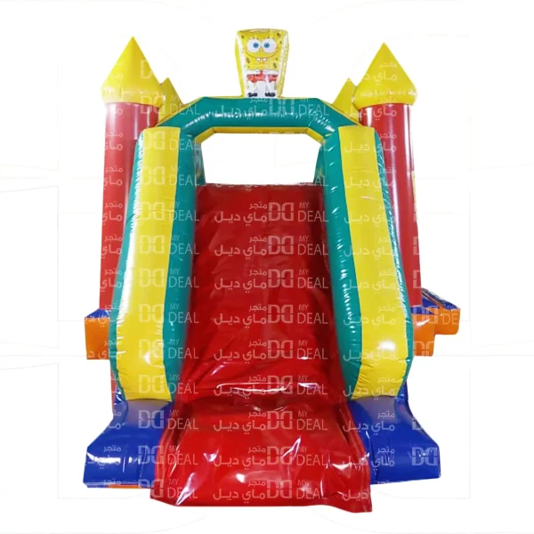 ⁦نطيطة مع زحليقة شخصية سبونج بوب مع درج وسلم الطول 5.50 متر العرض 3.80 متر الارتفاع 3 متر⁩ - الصورة ⁦4⁩