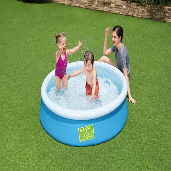 مسبح اطفال نفخ دائري أزرق - Image 7