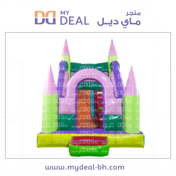 زحليقة هوائية مع نطيطة وسلم وبوابة ودرج وجدار 2.20*3*3.50 متر