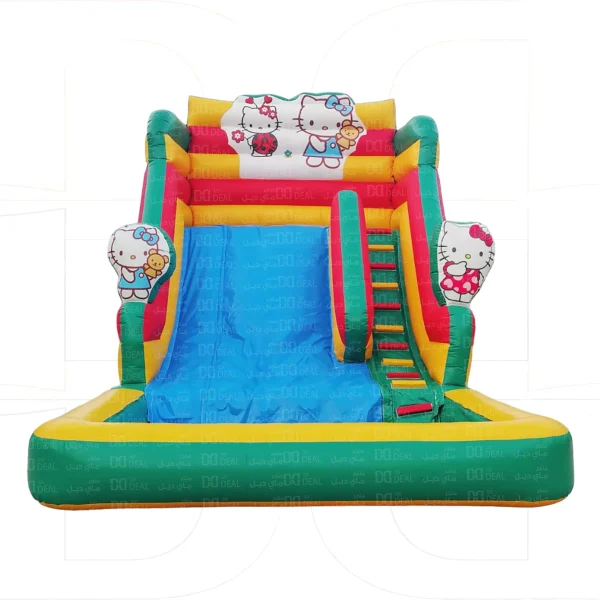 ⁦زحليقه كيتي مع مسبح مائي وسلم طول 6.50 متر عرض 4.50 متر ارتفاع 5 متر⁩ - الصورة ⁦2⁩