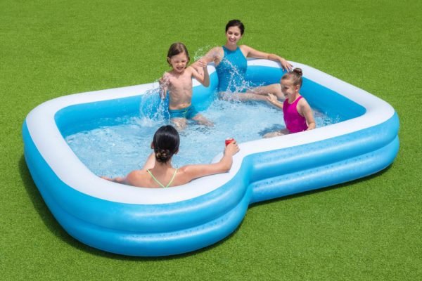 مسبح اطفال نفخ متعرج طبقتين مع 2حامل اكواب - Image 5