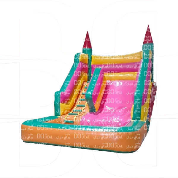 ⁦زحليقة مائية مع سلم وحوض مسبح 4.50 * 3.60 * 3.50 متر⁩ - الصورة ⁦8⁩