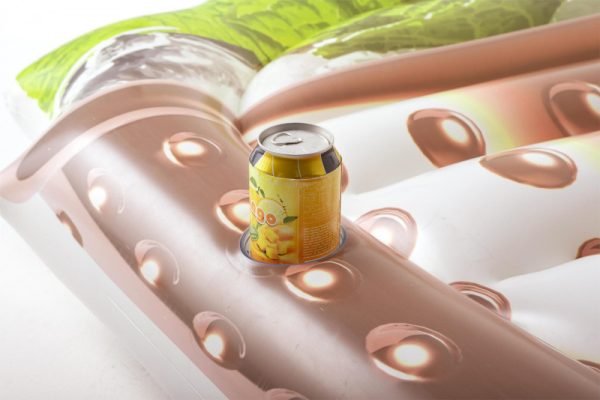 فرشة سباحة نفخ جلسة استرخاء ليمون ونعناع مع حامل اكواب 1.90×1.73متر