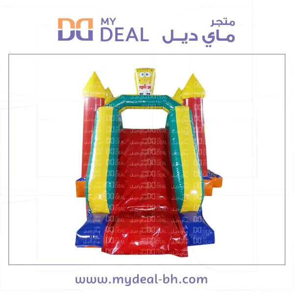 ⁦نطيطة مع زحليقة شخصية سبونج بوب مع درج وسلم الطول 5.50 متر العرض 3.80 متر الارتفاع 3 متر⁩ - الصورة ⁦3⁩