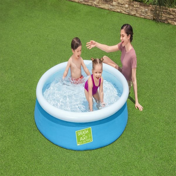 مسبح اطفال نفخ دائري أزرق - Image 8