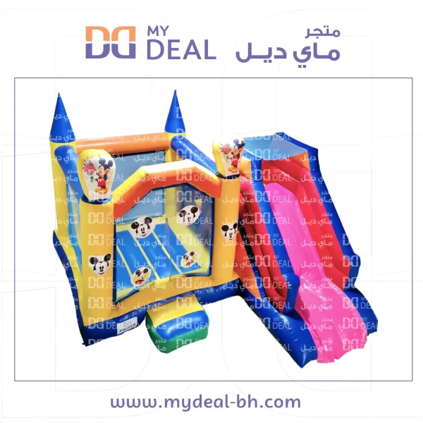 ⁦إيجار بيت هزاز ميكى ماوس وزحليقة جانبية مع شبك وبوابة ودرج طول 5.50 متر عرض 5 متر⁩ - الصورة ⁦7⁩