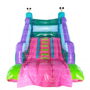 زحليقة هوائية ميكي ماوس مسارين وسلم وسط 4.50*3*3.50 متر
