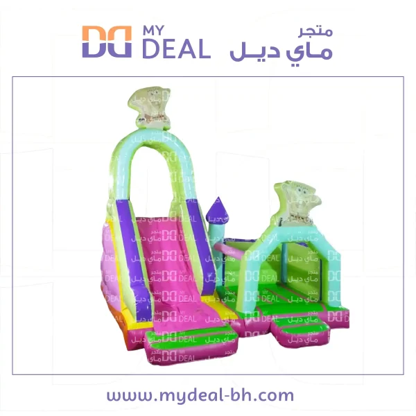 ⁦زحليقة سبونج بوب مع سلم خلفي ودرجين ونطيطة مع درج طول ٥.٩٠ متر عرض ٤.٥٠ متر ارتفاع ٤ متر⁩ - الصورة ⁦2⁩