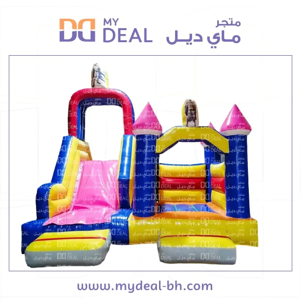 نطيطة هوائية مع زحليقة شخصية باتمان بدرج 4.70* 4.50 متر