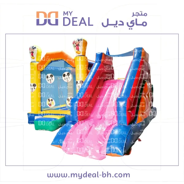 ⁦إيجار بيت هزاز ميكى ماوس وزحليقة جانبية مع شبك وبوابة ودرج طول 5.50 متر عرض 5 متر⁩ - الصورة ⁦5⁩