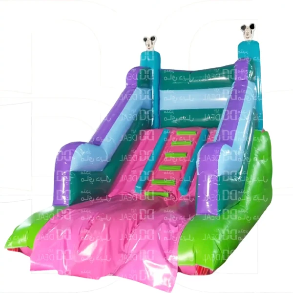 زحليقة هوائية ميكي ماوس مسارين وسلم وسط 4.50*3*3.50 متر - Image 2