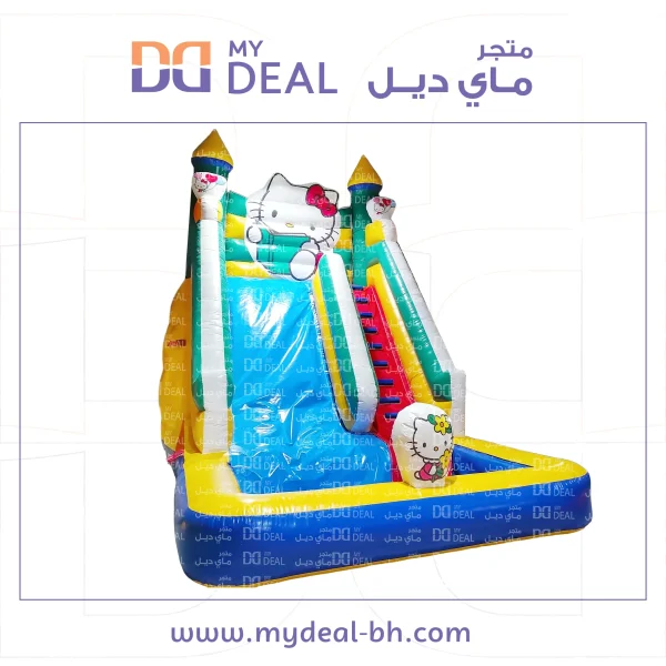 ⁦زحليقة مائية كيتي مع حوض مسبح طول ٦ متر عرض ٤ متر ارتفاع ٦ متر⁩ - الصورة ⁦3⁩