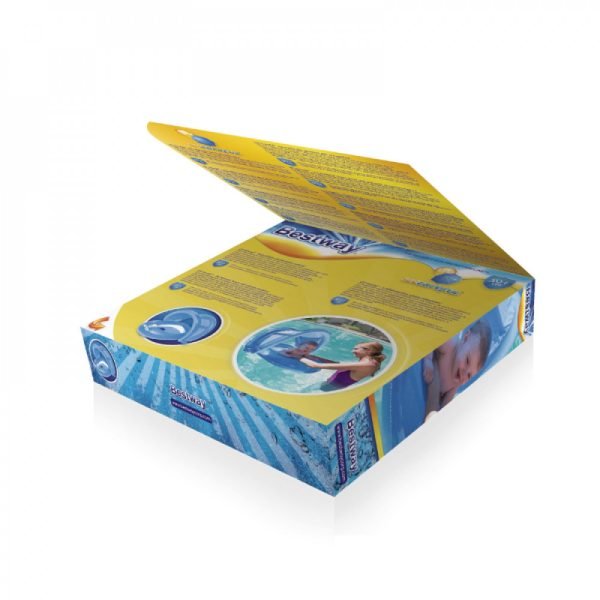 ⁦قارب سباحة اطفال نفخ مع مظلة ازرق 85×80سم⁩ - الصورة ⁦5⁩